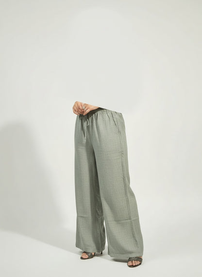 Cotton Light Green Linen Pant
