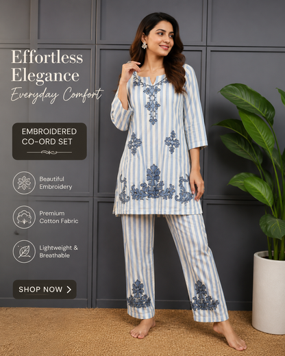 Printed Stripe Kurta