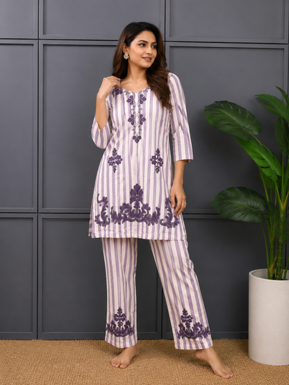 Printed Stripe Kurta
