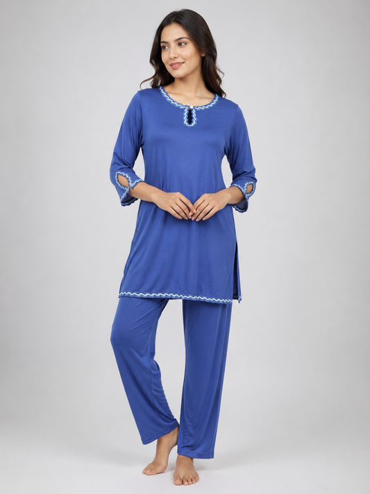 Premium Kurta Set – Blue