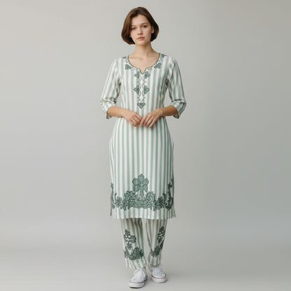 Printed Stripe Kurta